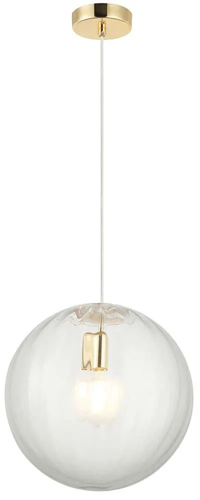 Φωτιστικό Οροφής Diana 4294300 Φ30x150cm 1xE27 40W Clear-Gold Viokef