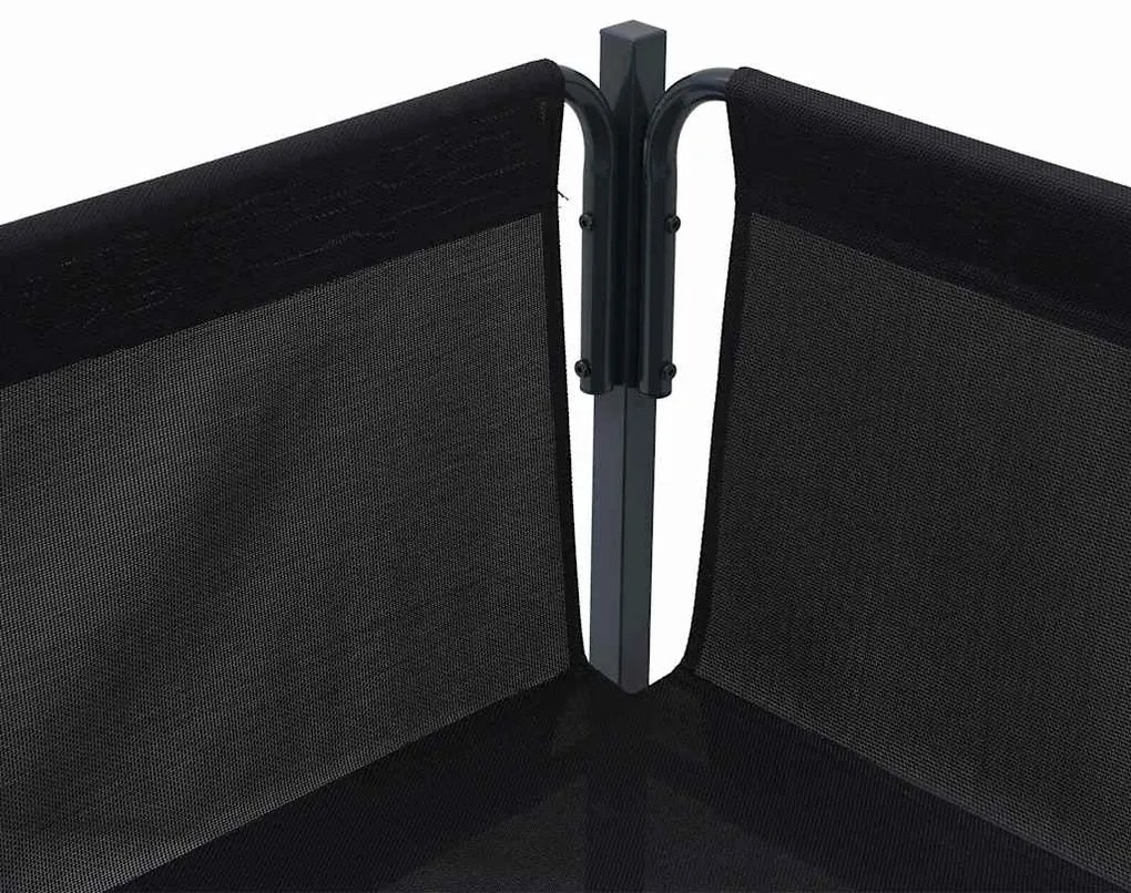 vidaXL Σετ Καναπέ Κήπου με μαξιλάρι 6 pcs Μαύρο Ατσάλι