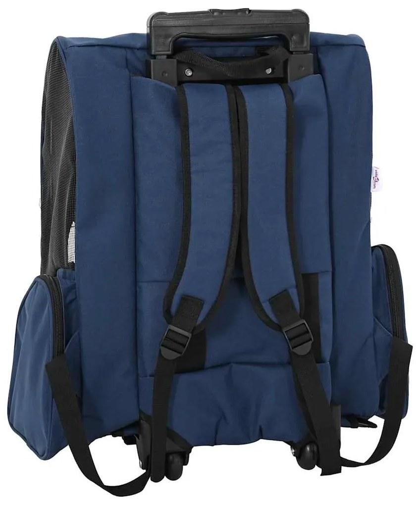 vidaXL Καρότσι Κατοικίδιων 3 σε 1 Μπλε 48x32x57 εκ. από Ύφασμα Oxford