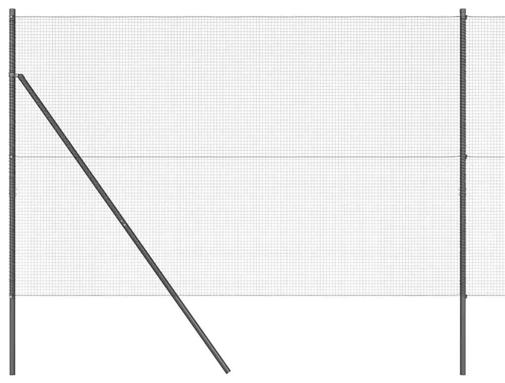 vidaXL Φράχτης με Στήλες. Γκρι 1.6 x 10 m Ατσάλι