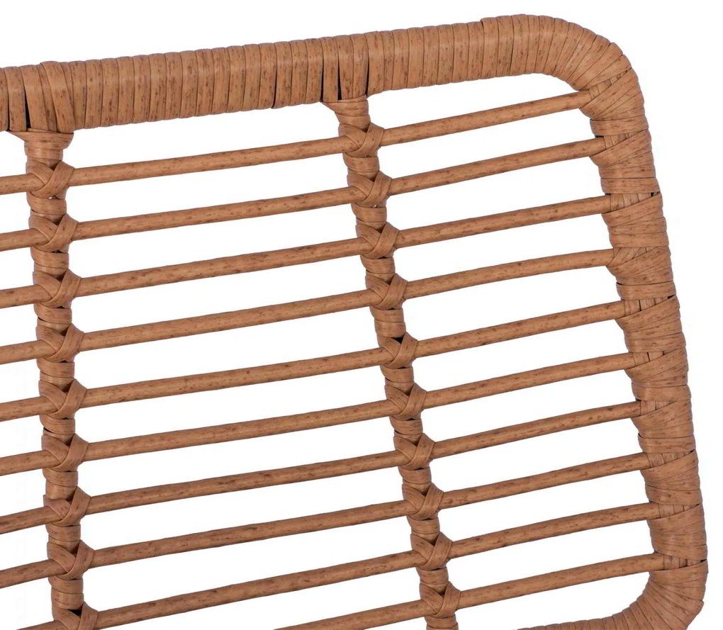 ΣΚΑΜΠΟ ΜΕΤΑΛΛΙΚΟ ΜΕ ΜΑΞΙΛΑΡΙ ALLEGRA HM5455 ΜΕ WICKER ΜΠΕΖ 46,5x55x117,5Υ εκ.