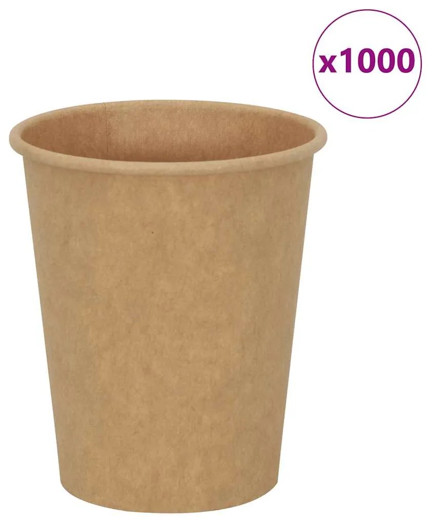 vidaXL Χάρτινα κύπελλα καφέ 1000 τεμάχια 8oz 200ml καφέ