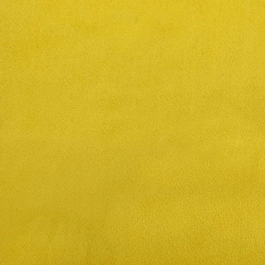 Καναπές Κρεβάτι Συρόμενος Κίτρινο Βελούδινος Στρώματα - Κίτρινο