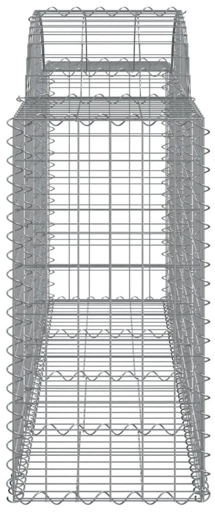 Συρματοκιβώτια Τοξωτά 50 τεμ. 200x50x80/100 εκ. Γαλβαν. Ατσάλι - Ασήμι