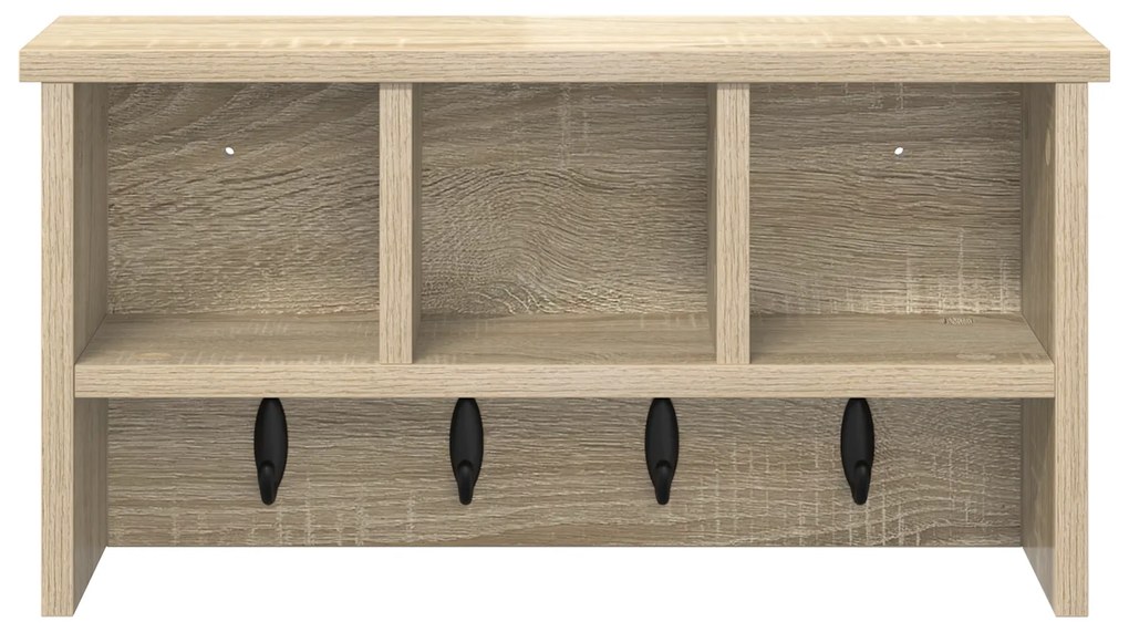 vidaXL Τοίχου Κρεμάστρα Sonoma Δρυς 50 x 16 x 26 εκ Επεξεργασμένο ξύλο