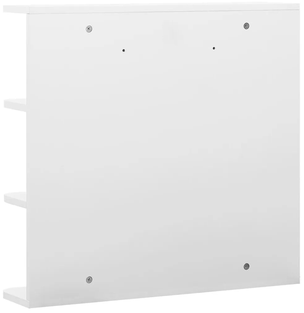 vidaXL Καθρέφτης Μπάνιου με Ντουλάπι Λευκό 66 x 17 x 63 εκ. από MDF
