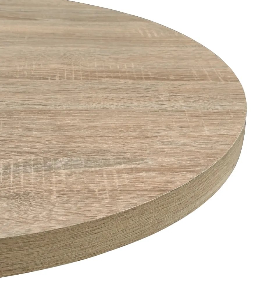 vidaXL Τραπέζι Bistro Στρογγυλό Χρώμα Δρυός 60 x 75 εκ. MDF / Ατσάλι