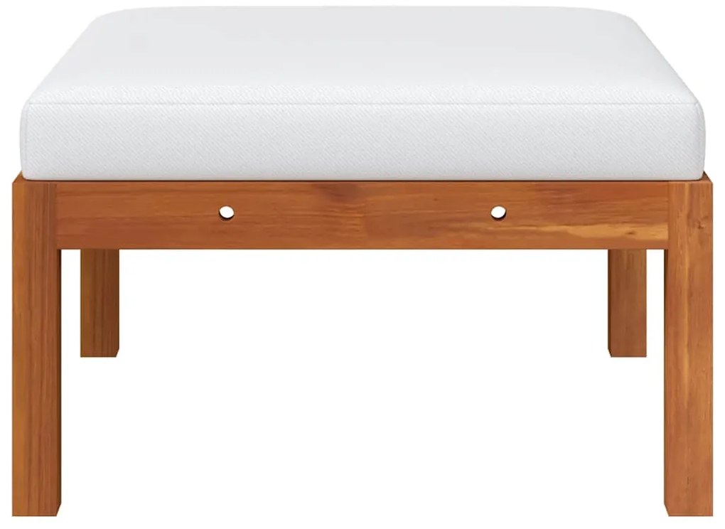 vidaXL Υποπόδιο Κήπου από Μασίφ Ξύλο Ακακίας με Μαξιλάρι