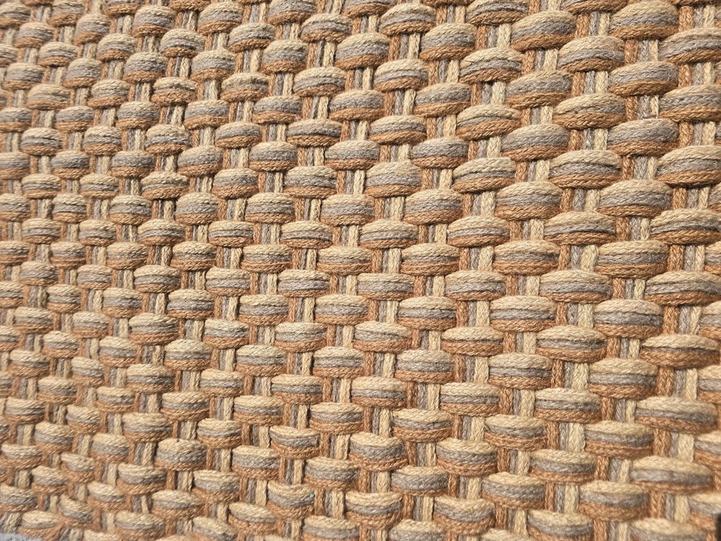 Χαλί γιούτα φυσικό - κίτρινο 160x240εκ.
