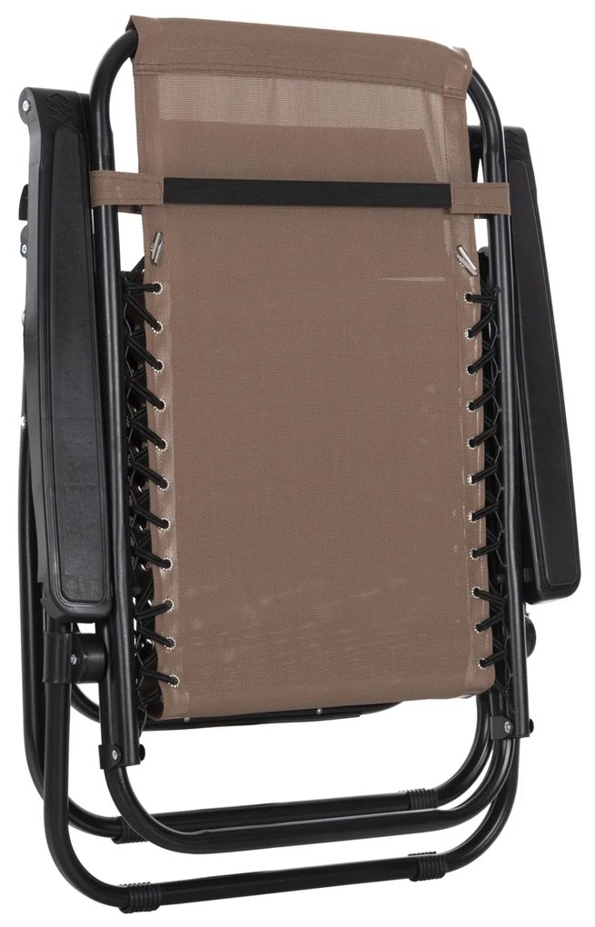 Καρέκλα - Πολυθρόνα RELAX COMPANION C5095.14 Μαύρο Μέταλλο με Σαμπανί Textiline 67x145x110Υεκ. 2αδα 67x145x110 εκ.