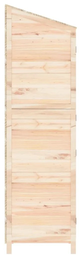 vidaXL Αποθήκη Κήπου 55 x 52 x 174,5 εκ. από Μασίφ Ξύλο Ελάτης