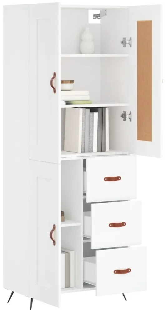 vidaXL Ντουλάπι Λευκό 69,5x34x180 εκ. από Επεξεργασμένο Ξύλο