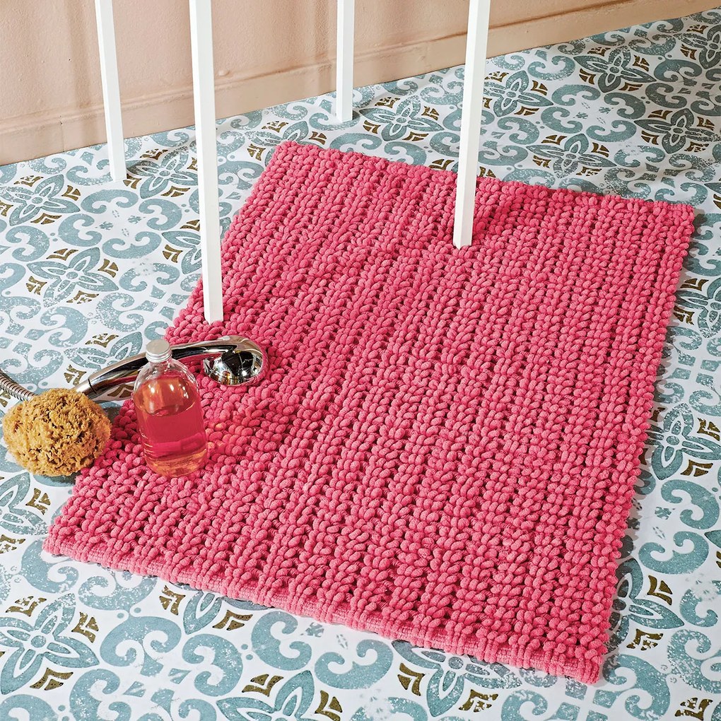 Πατάκι Μπάνιου (60x90) Kentia Loft Trevor 14 Bright Pink