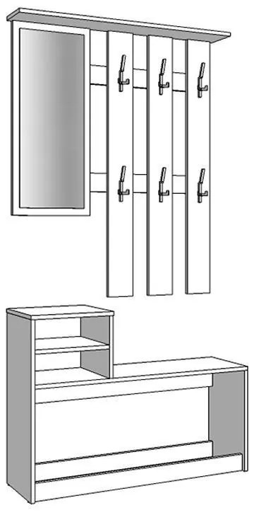 Στάντ για Χολ Ravenna Sonoma 100x29x191.5 εκ. 100x29x191.5 εκ.