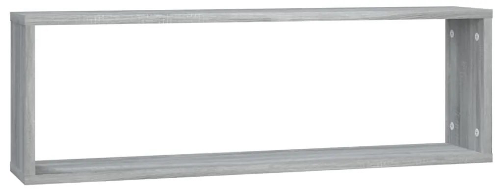 vidaXL Ραφιέρες Τοίχου Κύβος 4 τεμ Γκρι Sonoma 80x15x26,5 εκ. Επ. Ξύλο