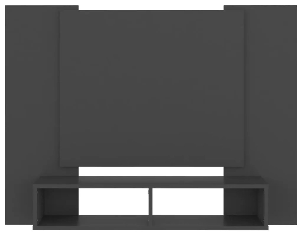 vidaXL Έπιπλο Τηλεόρασης Τοίχου Γκρι 120 x 23,5 x 90 εκ. Μοριοσανίδα