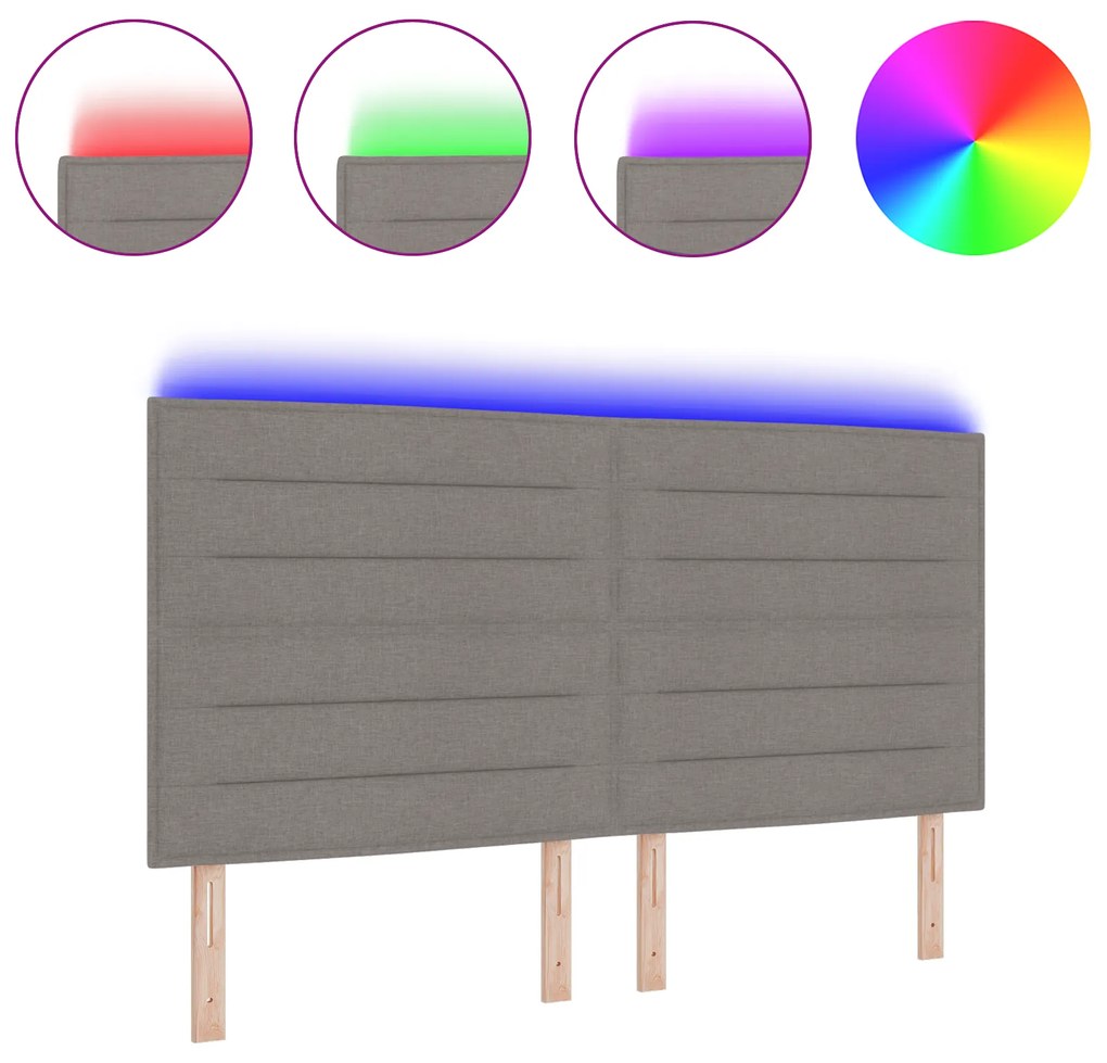 vidaXL LED Κεφαλάρι Σχεδίαση Γραμμών Ταμπά 90 εκ Υφασμάτινο