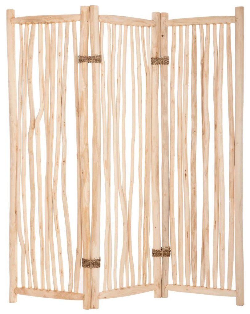 Παραβάν Με 3 Φύλλα Zendor Κλαδιά Teak Σε Φυσικό 165x180Υεκ.