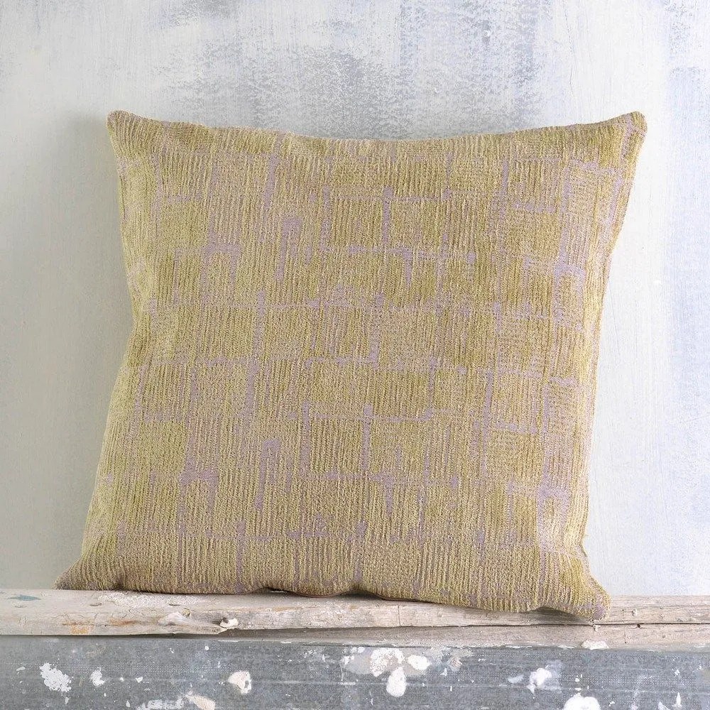 Μαξιλαροθήκη Διακοσμητική Kevya Ocher Ρυθμός 40Χ40 Chenille,Cotton,Polyester