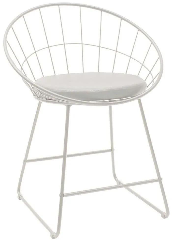 Καρέκλα Seth 058-000059 58x50x71cm White Μέταλλο,PVC
