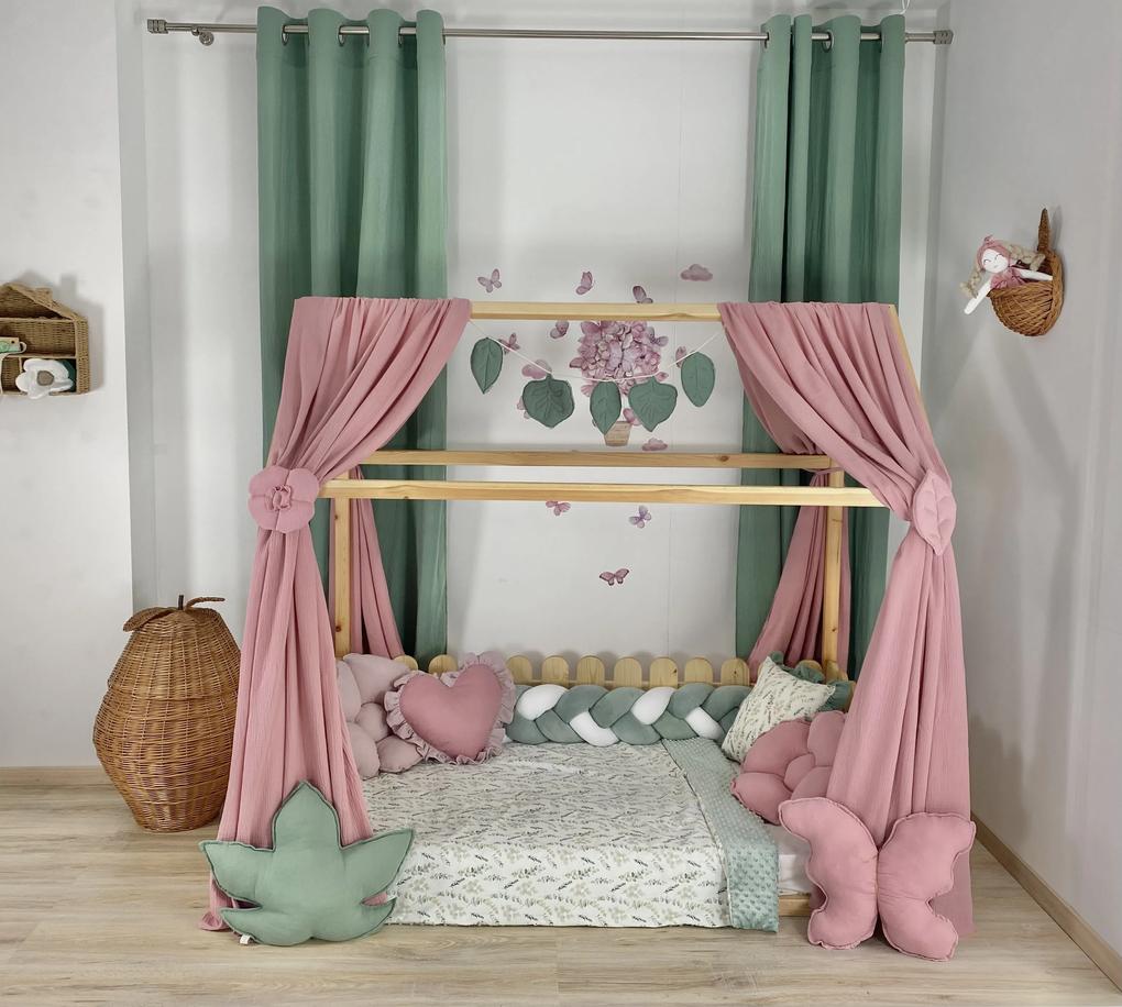 Κουρτίνες κρεβατιού-Canopy Bed Old Rose