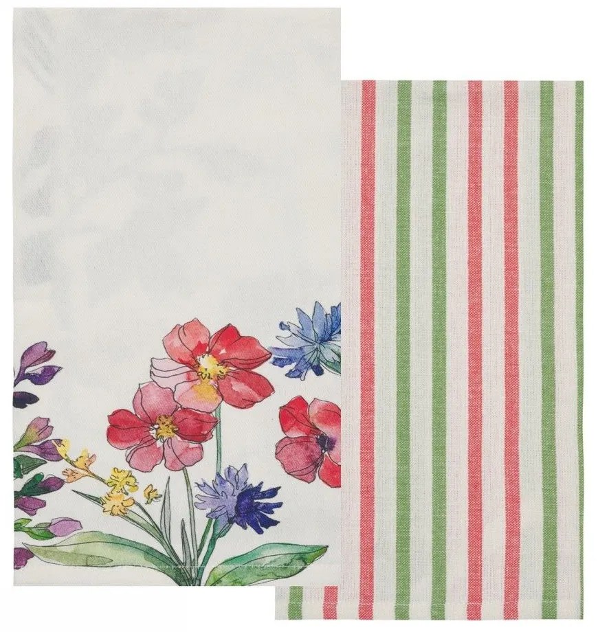 Πετσέτες Κουζίνας Fazzy 245 (Σετ 2τμχ) Multi Kentia 40x60cm 100% Cotton