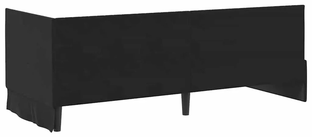 vidaXL Κρεβάτι Γωνίας με κεφαλάρι Μαύρο 80 x 200 cm Βελούδο