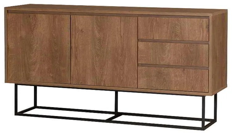Μπουφές Amedeo Megapap από μελαμίνη χρώμα καρυδί 140x36x72εκ.