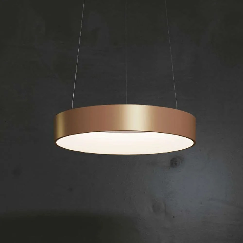 Φωτιστικό Οροφής Noah LED-NOAH-S60-ORO 60W Led Φ60cm 150cm Gold Luce Ambiente Design Aluminium