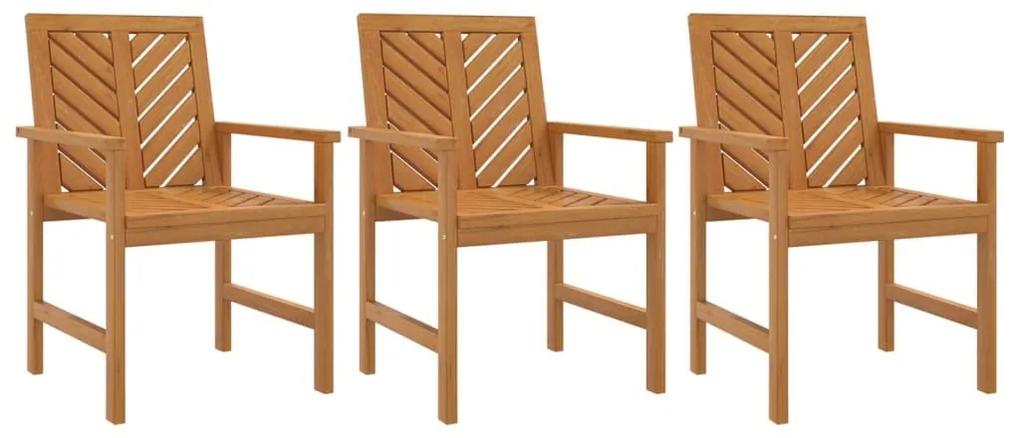 Καρέκλες Τραπεζαρίας Κήπου 3 τεμ. από Μασίφ Ξύλο Ακακίας - Καφέ