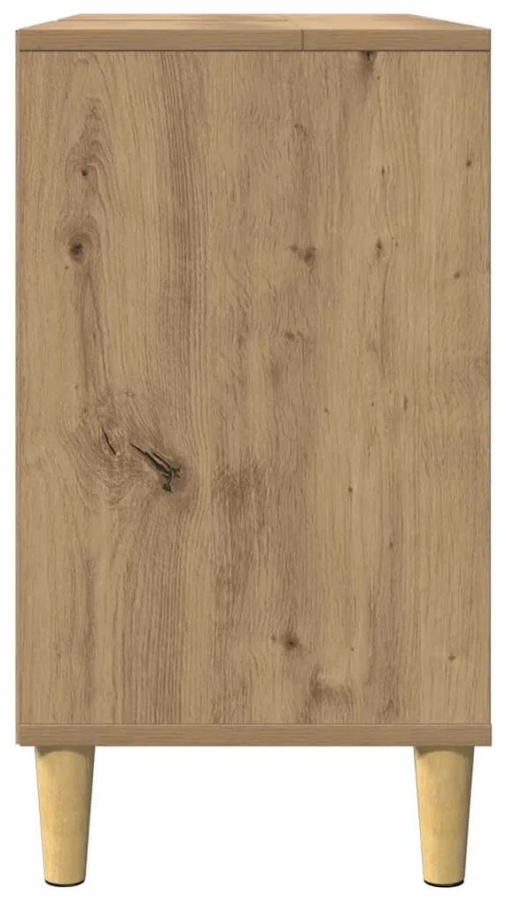vidaXL Ντουλάπι Μπάνιου Αρτισιανή Δρυς 80 x 33 x 60 εκ. Επεξεργ. Ξύλο