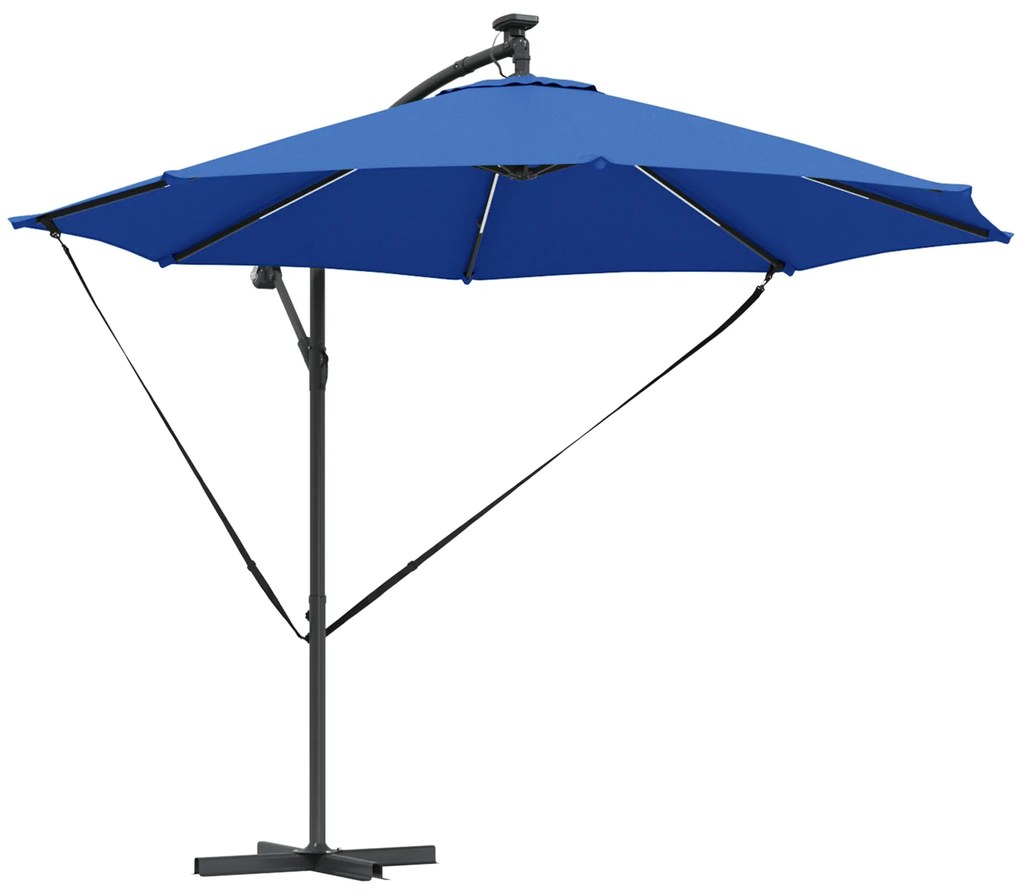 vidaXL Ομπρέλα Cantilever Banana Αζούρ μπλε 294 x 294 x 248 cm