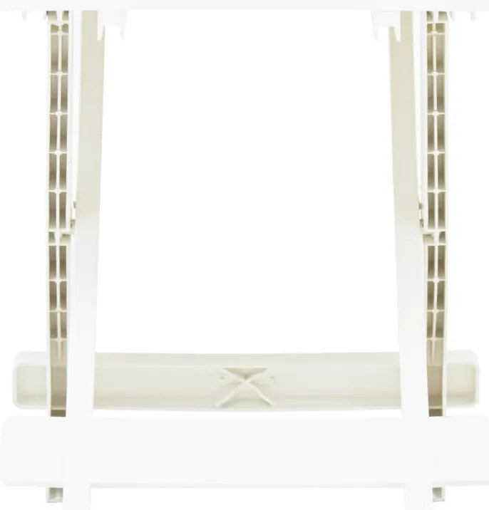 vidaXL Τραπέζι Κήπου Πτυσσόμενο Λευκό 45 x 43 x 50 εκ. Πλαστικό