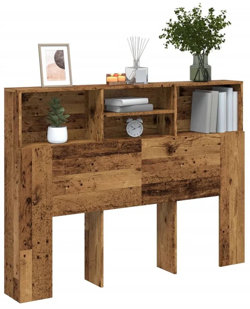 Ντουλάπι κεφαλάρι Παλιό ξύλο 140x19x103,5 cm