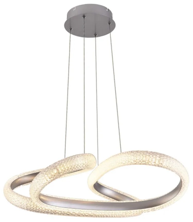 Φωτιστικό Οροφής Κρεμαστό 6101 Led 40W 3CCT 4400Lm 3step Dimmable 60cm Chrome Inlight