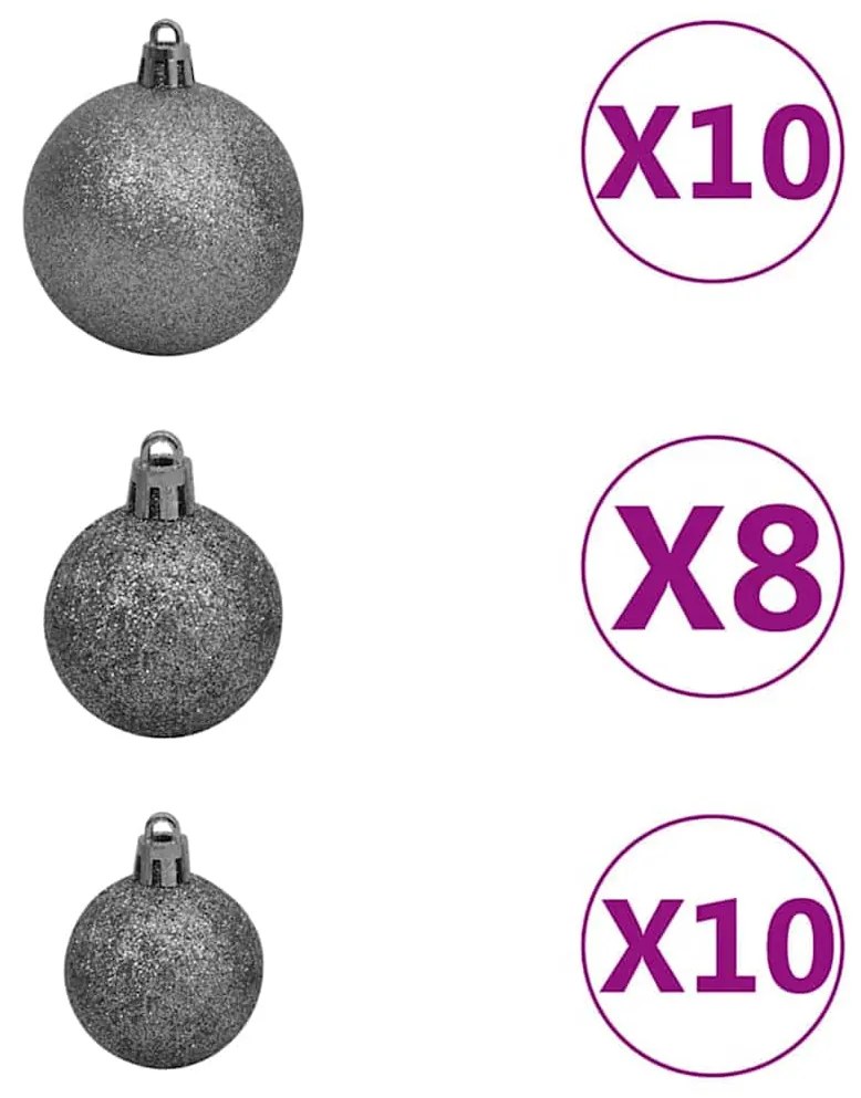 vidaXL Λεπτό Χριστουγεννιάτικο Δέντρο Πράσινο 77 x 77 x 210 εκ PVC