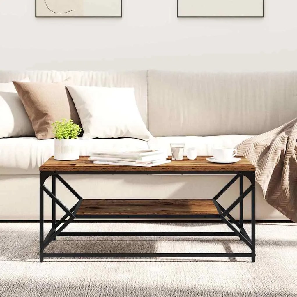 vidaXL Τραπεζάκι σαλονιού Παλαιό ξύλο 90 x 50 x 40 cm
