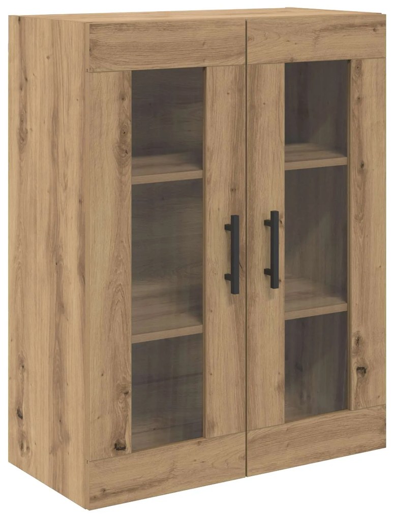 vidaXL Highboard 2 pcs Artisan Oak Σύνθετο Ξύλο και Γυαλί