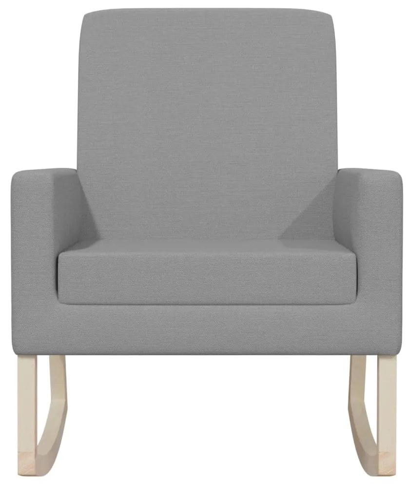 vidaXL Κουνιστή Πολυθρόνα Ανοιχτό Γκρι Υφασμάτινη