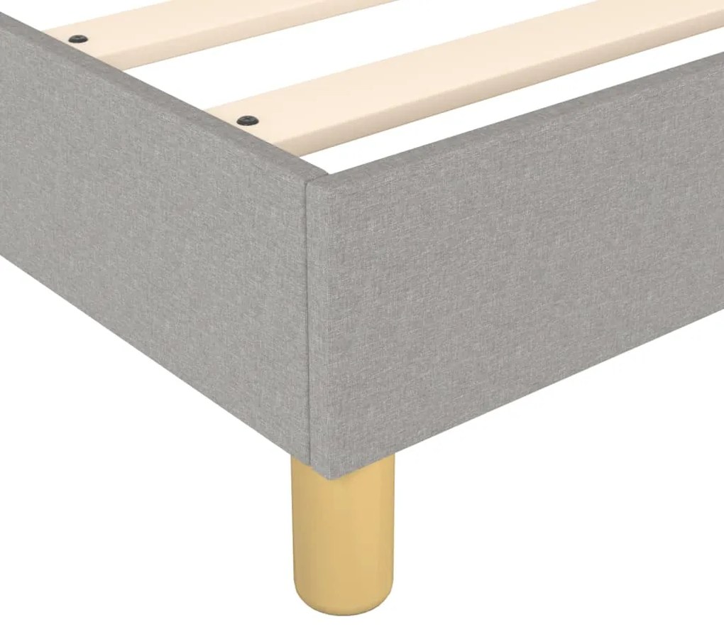 Κρεβάτι Boxspring με Στρώμα Ανοιχτό Γκρι 100x200 εκ. Υφασμάτινο - Γκρι