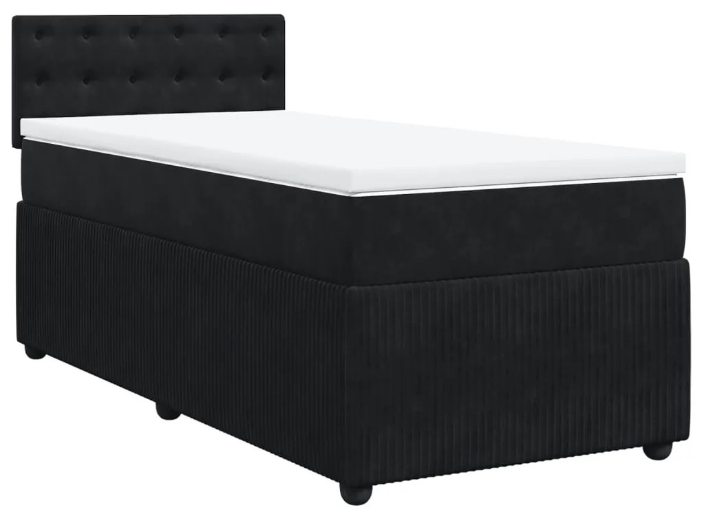 ΚΡΕΒΑΤΙ BOXSPRING ΜΕ ΣΤΡΩΜΑ ΜΑΥΡΟ 90X190 ΕΚ. ΒΕΛΟΥΔΙΝΟ 3287616