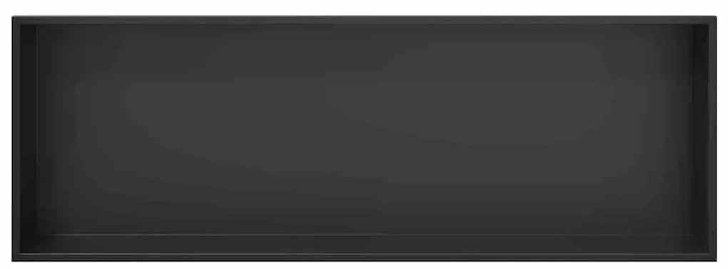 vidaXL Νίτσα Μπάνιου Μαύρο 90 x 30 x 9.5 εκ. Ανοξείδωτο ατσάλι