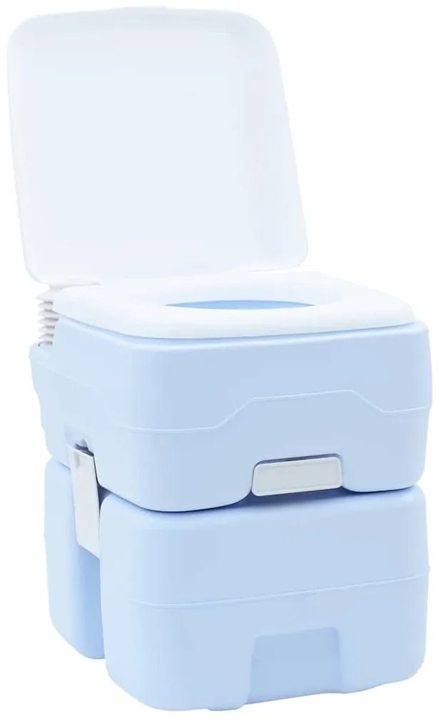 vidaXL Τουαλέτα Κάμπινγκ Απαλό Μπλε και Λευκό 41,5 x 36,5 x 42 εκ.