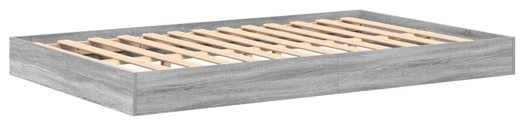 vidaXL Κρεβάτι Βιβλιοθήκης Γκρι Sonoma 120x200 εκ. Επεξεργασμένο Ξύλο