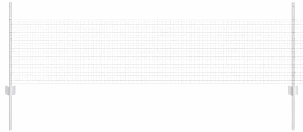 vidaXL Τεντώτο με στήριγμα Ασημί 0,5 x 25 μ. Ατσάλι