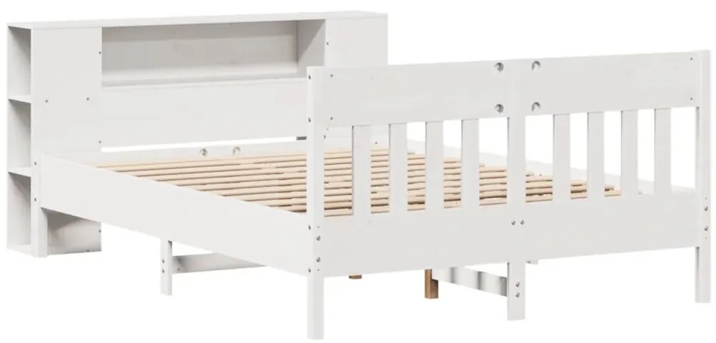 vidaXL Κρεβάτι Βιβλιοθήκη Χωρίς Στρώμα 120x190 εκ Μασίφ Ξύλο Πεύκου