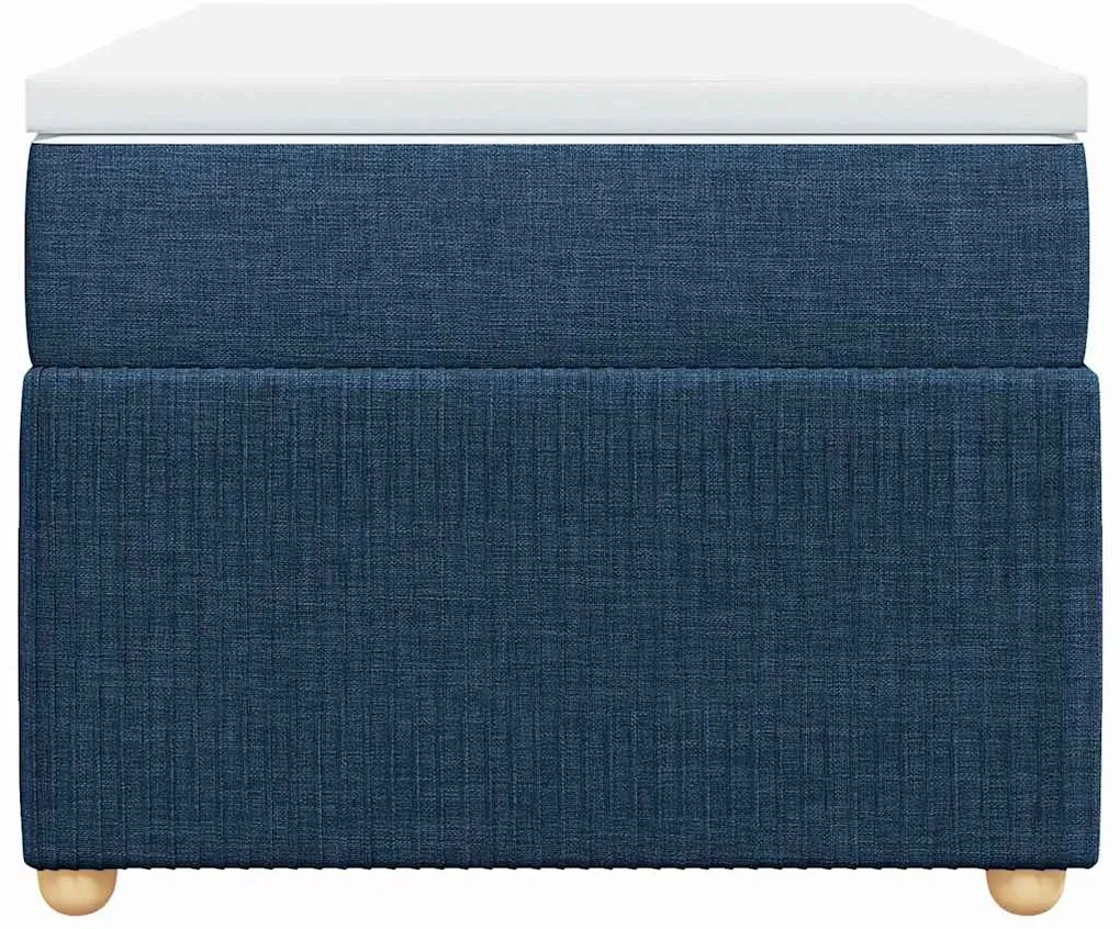 vidaXL Κρεβάτι Boxspring με Στρώμα Μπλε 90x200 εκ.Υφασμάτινο
