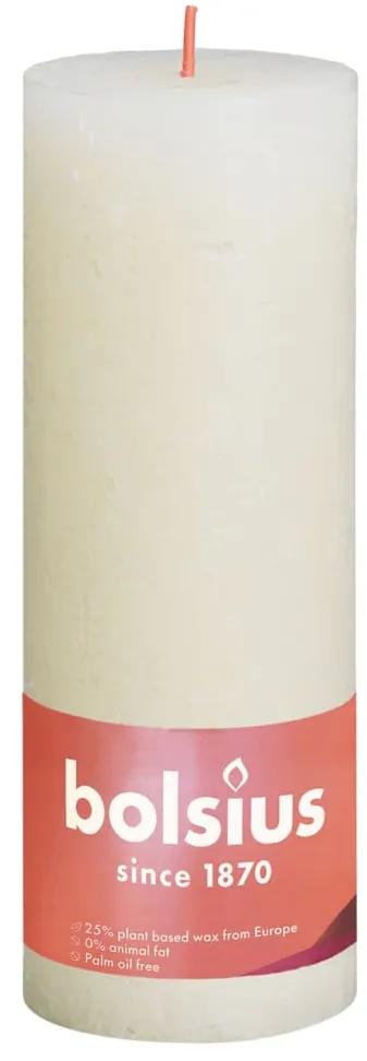 Bolsius Κεριά Κύλινδρος Ρουστίκ Shine 4 τεμ. Ελαφρύ Περλέ 190 x 68 χιλ