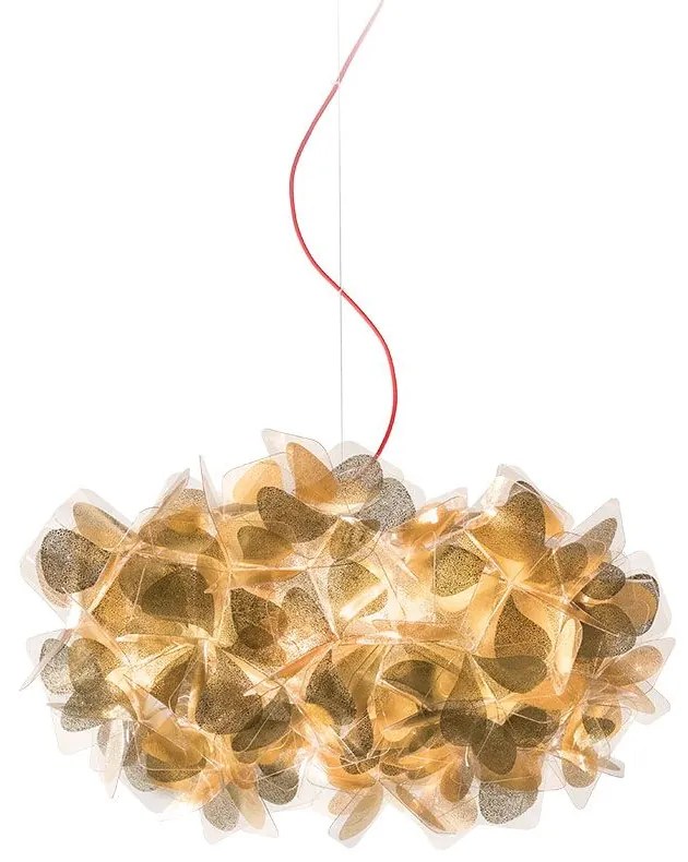 Φωτιστικό Οροφής Clizia Mama Non Mama 53cm E27 2x12W Gold - Red Wire Slamp Cristalflex