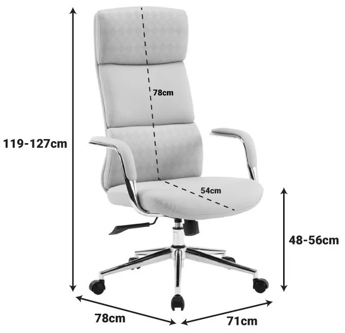 Καρέκλα γραφείου διευθυντή Bendona pu σε μαύρη απόχρωση 71x78x119-127εκ 71x78x119 εκ.